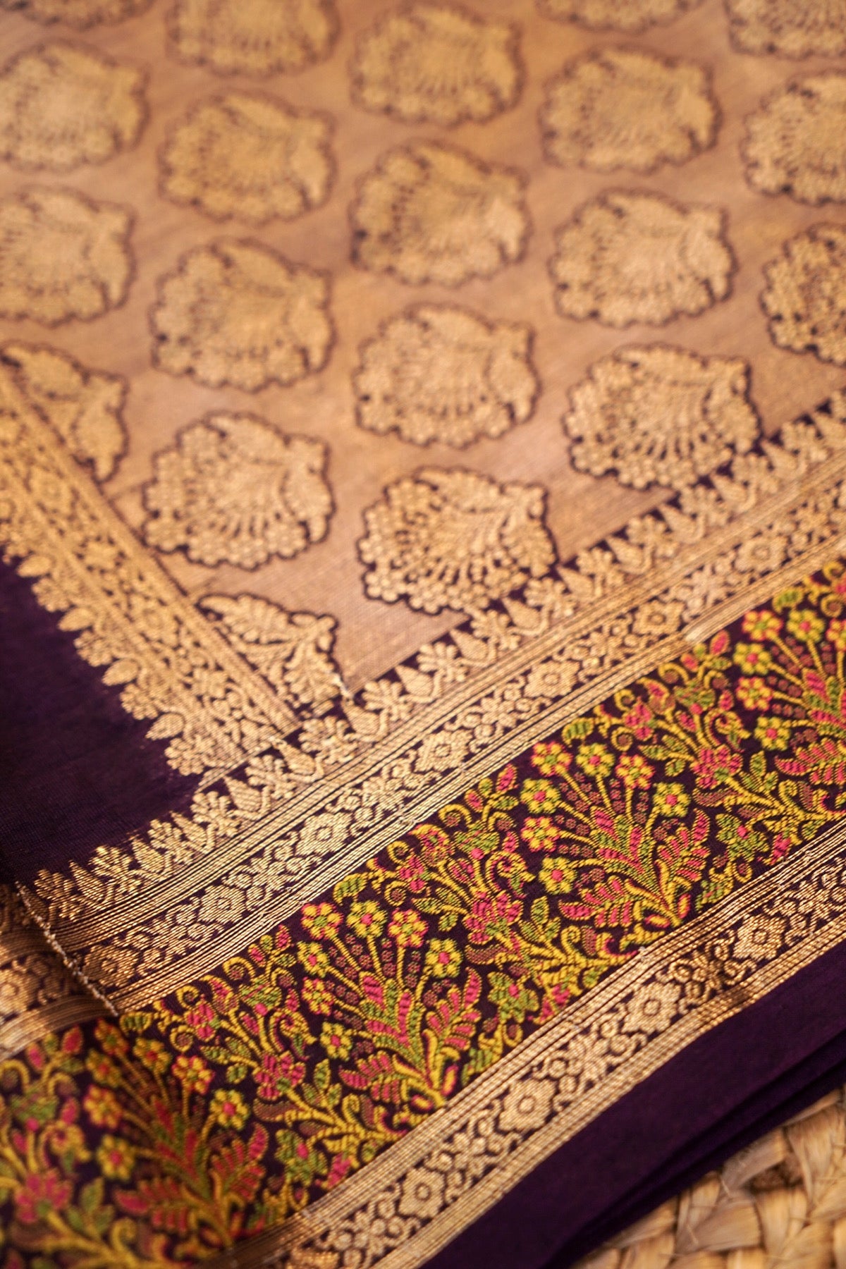 Purple Soft Tilfi Banarasi Silk Saree