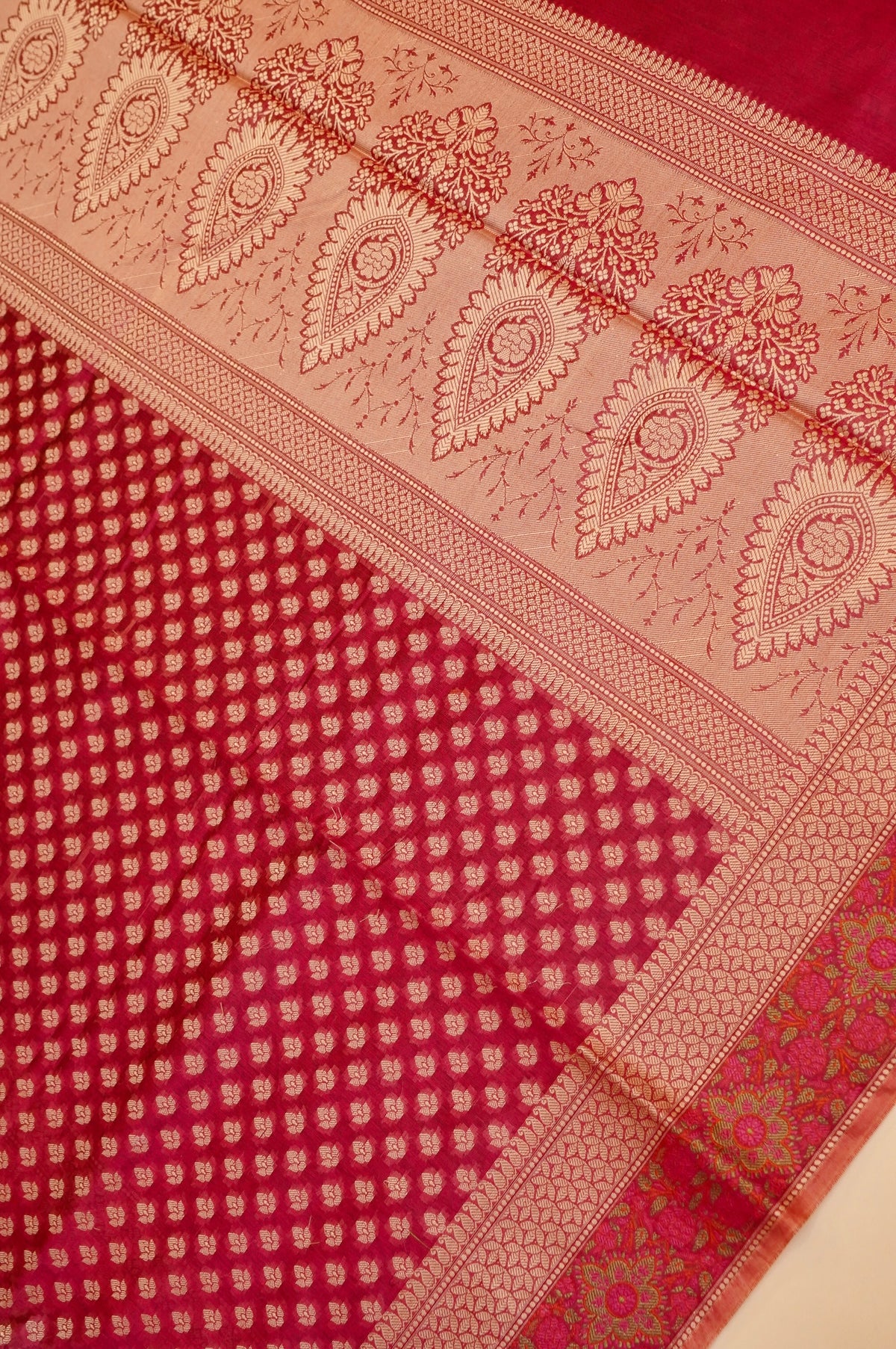 WINE MERCERISE SILK TILFI SAREE