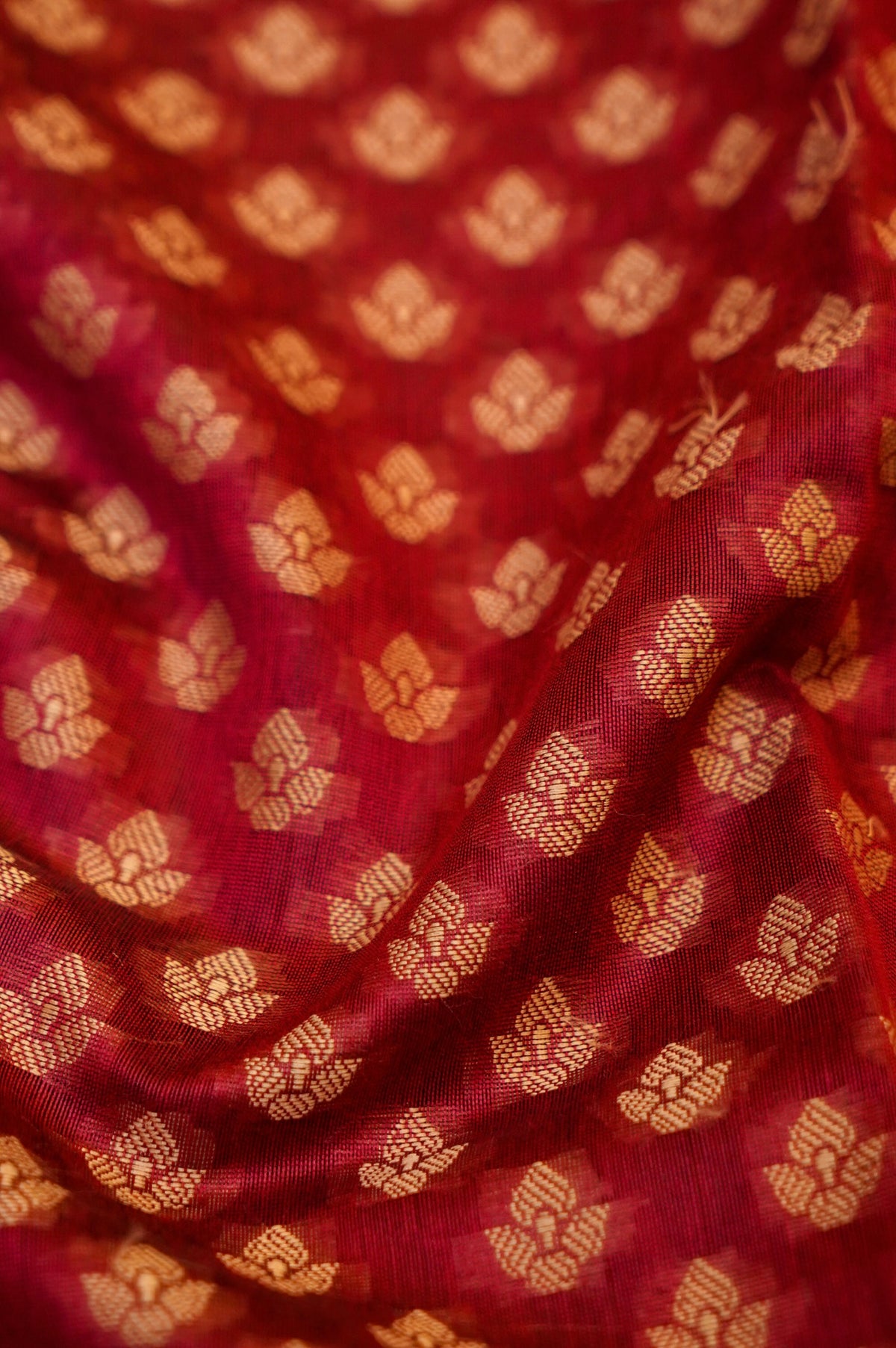 WINE MERCERISE SILK TILFI SAREE