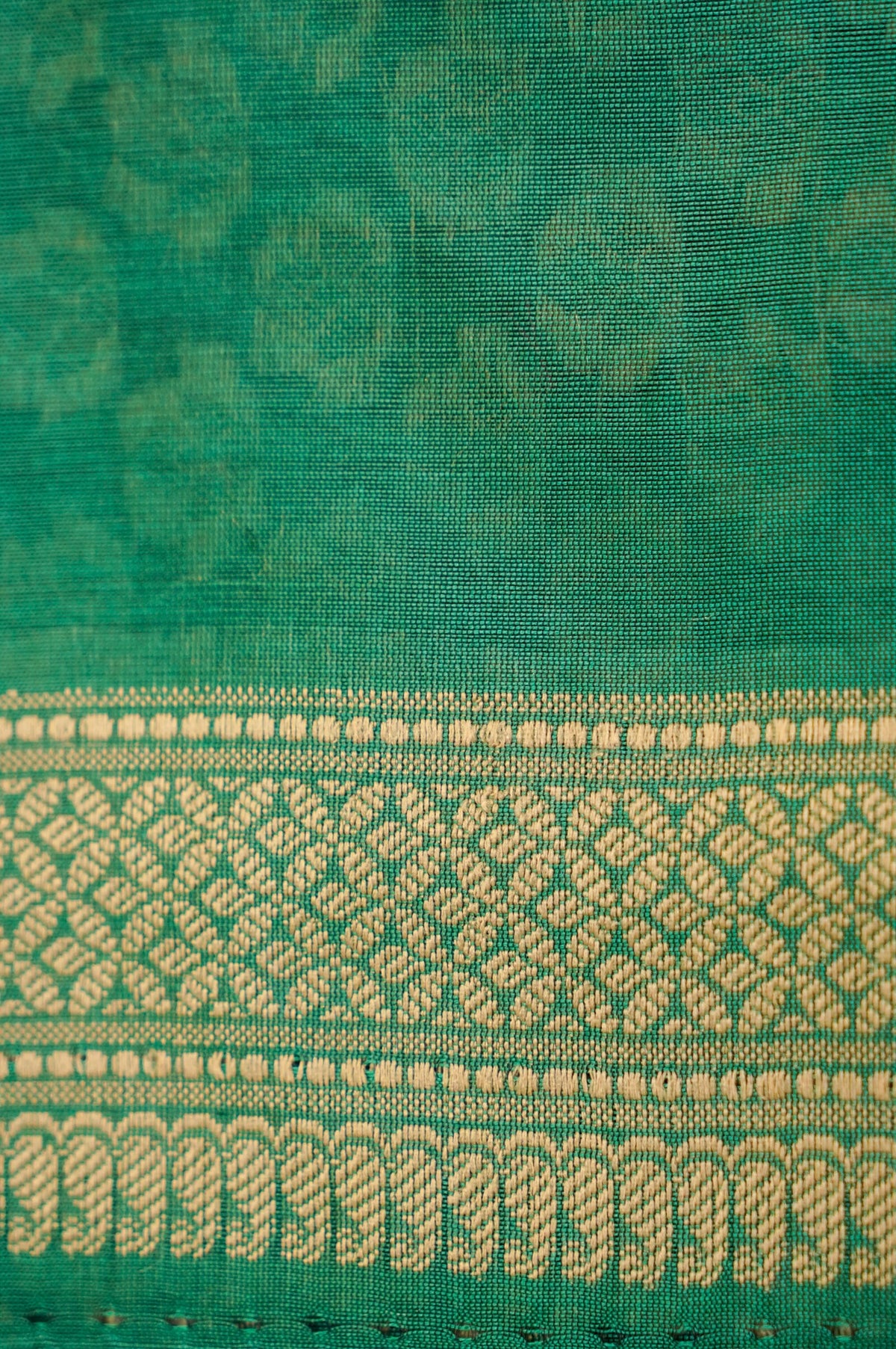 RAMA GREEN MERCERISE SILK TILFI SAREE