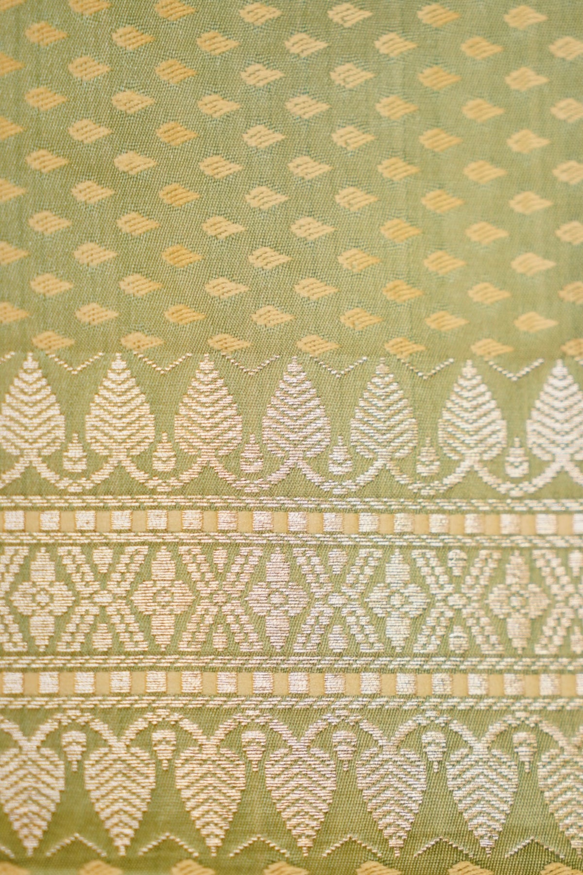 PISTA GREEN SELF MASHRU SILK SAREE
