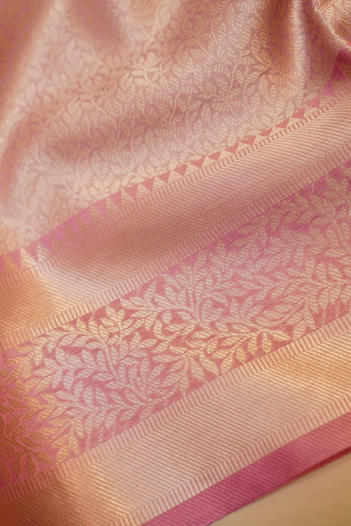 BABY PINK TANCHUI KORA SILK SAREE