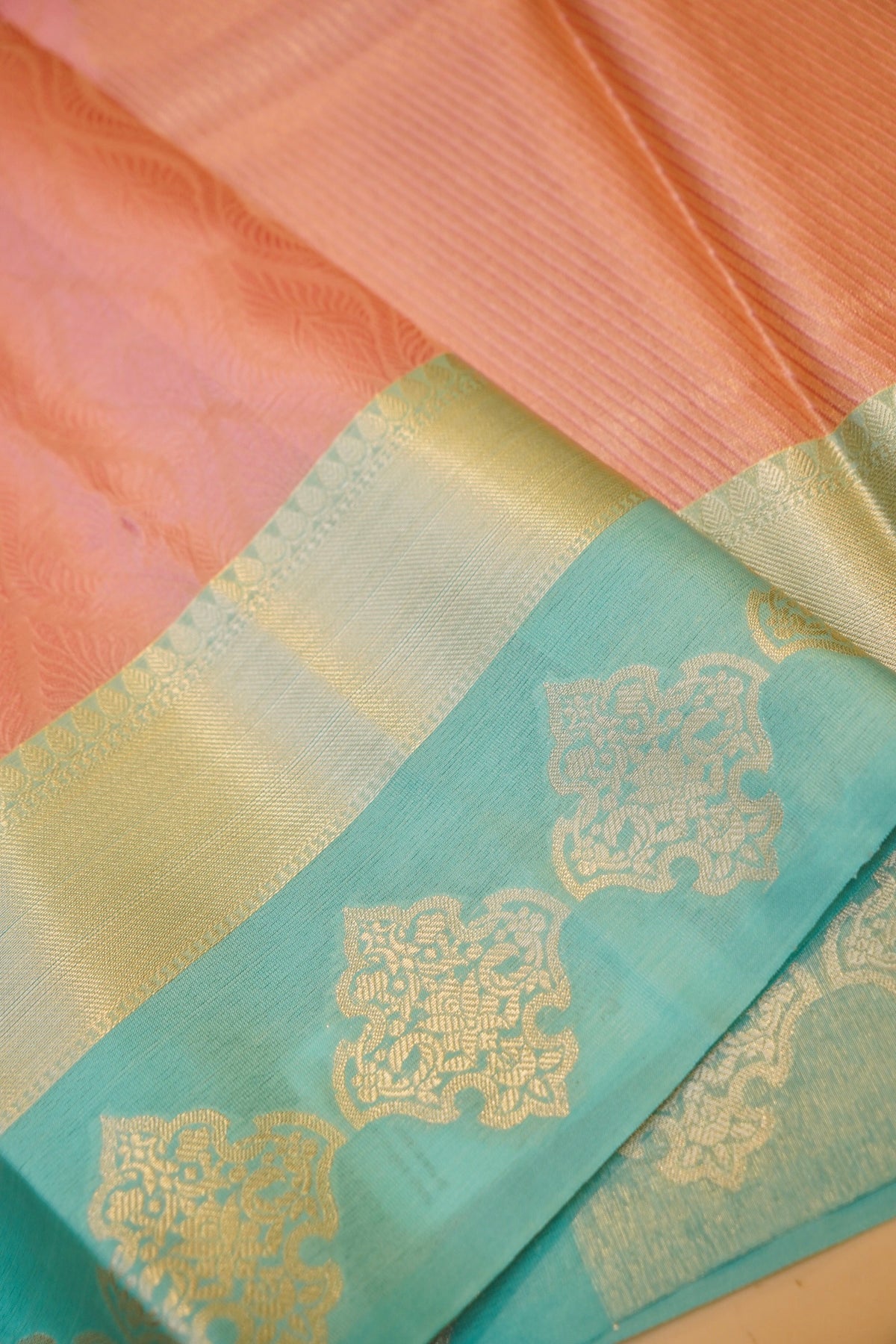 BABY PINK TANCHUI KORA SILK SAREE