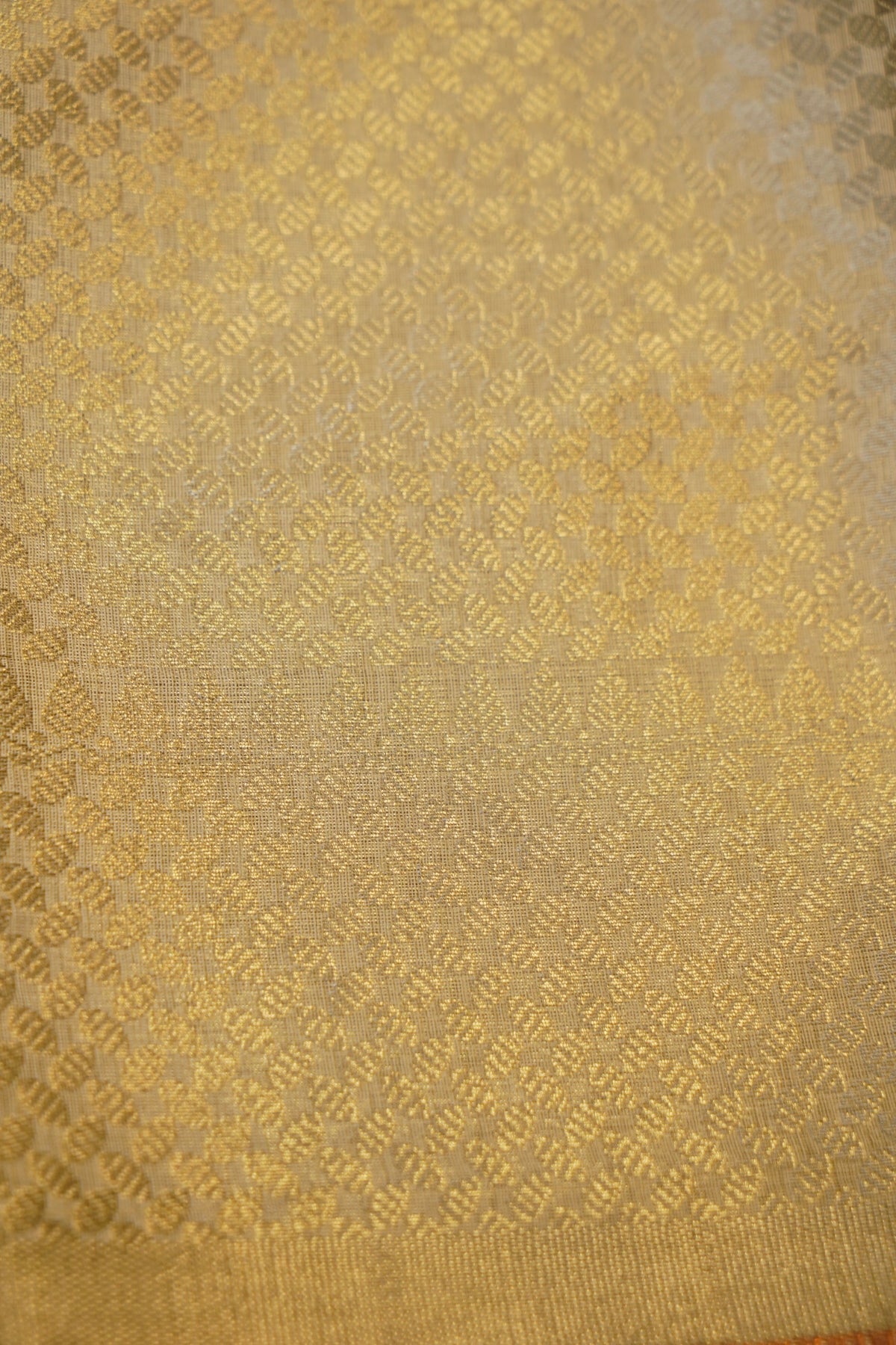 OFF WHITE MUGA TUSSAR SILK SAREE
