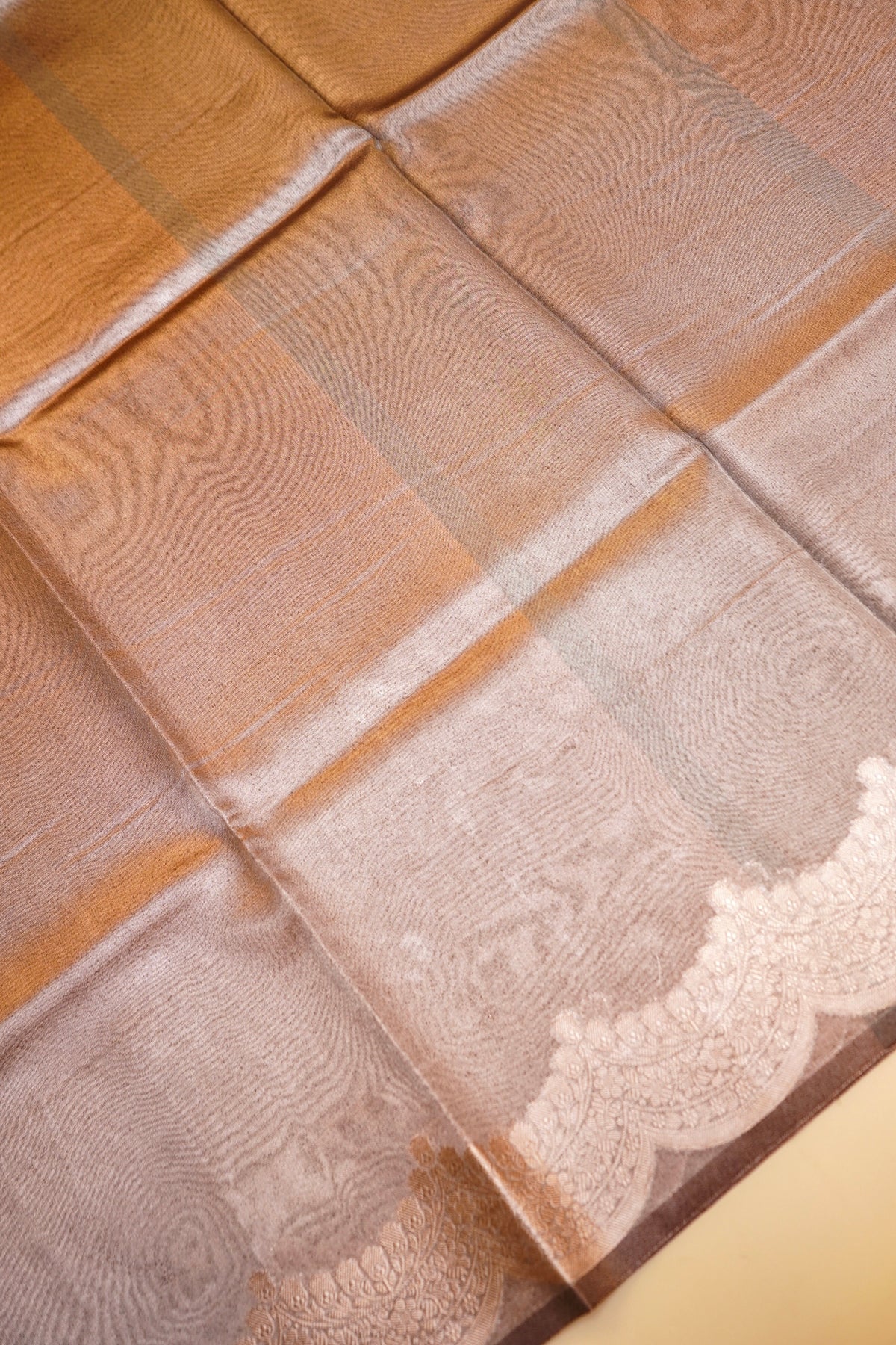 Metallic Copper Banarasi Tissue Silk Saree