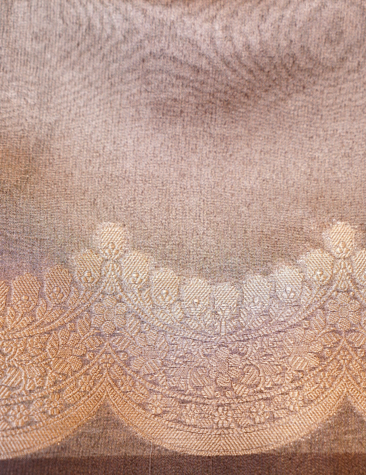 Metallic Copper Banarasi Tissue Silk Saree