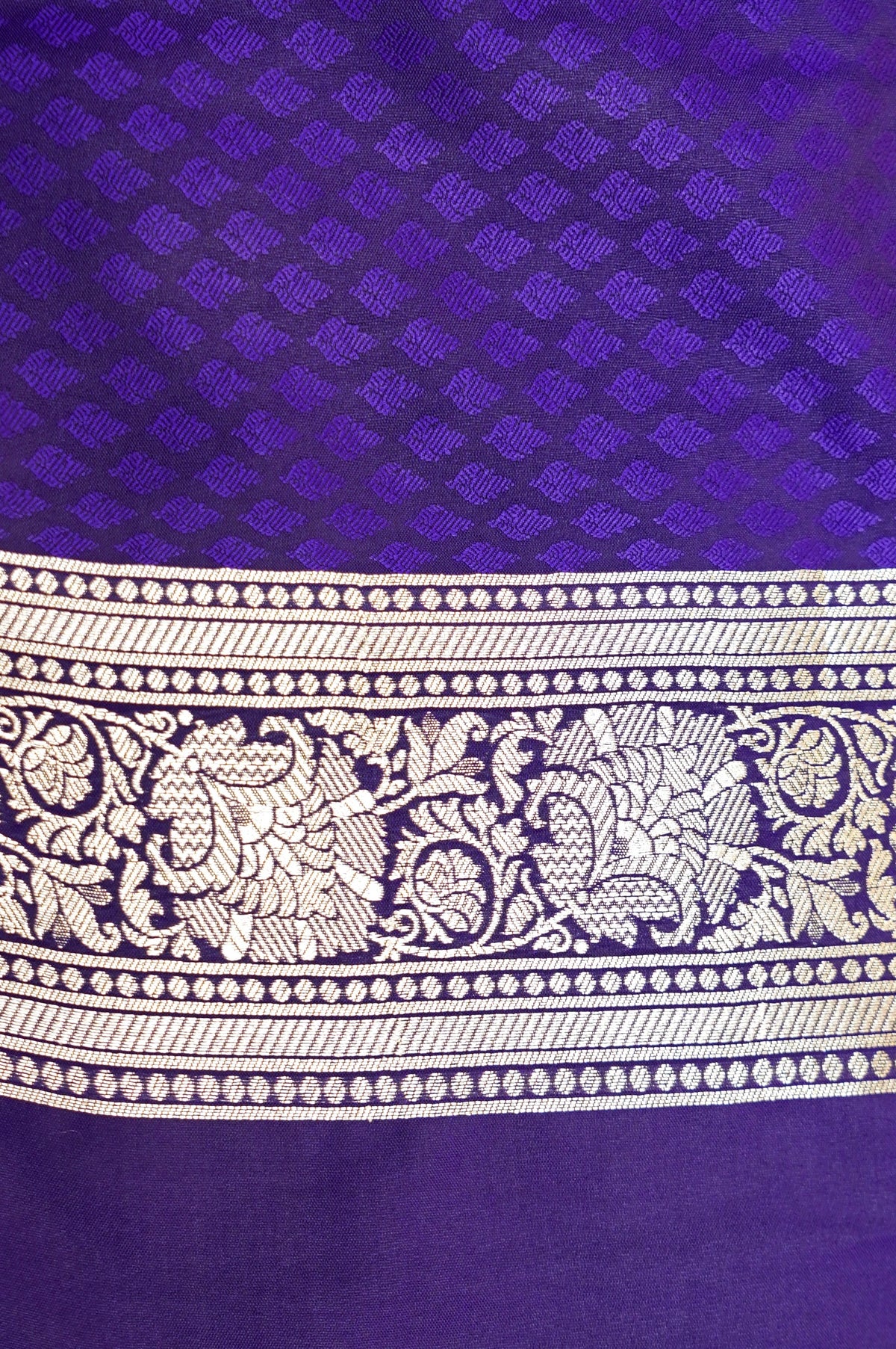 Purple Single Banarasi Katan Silk Saree