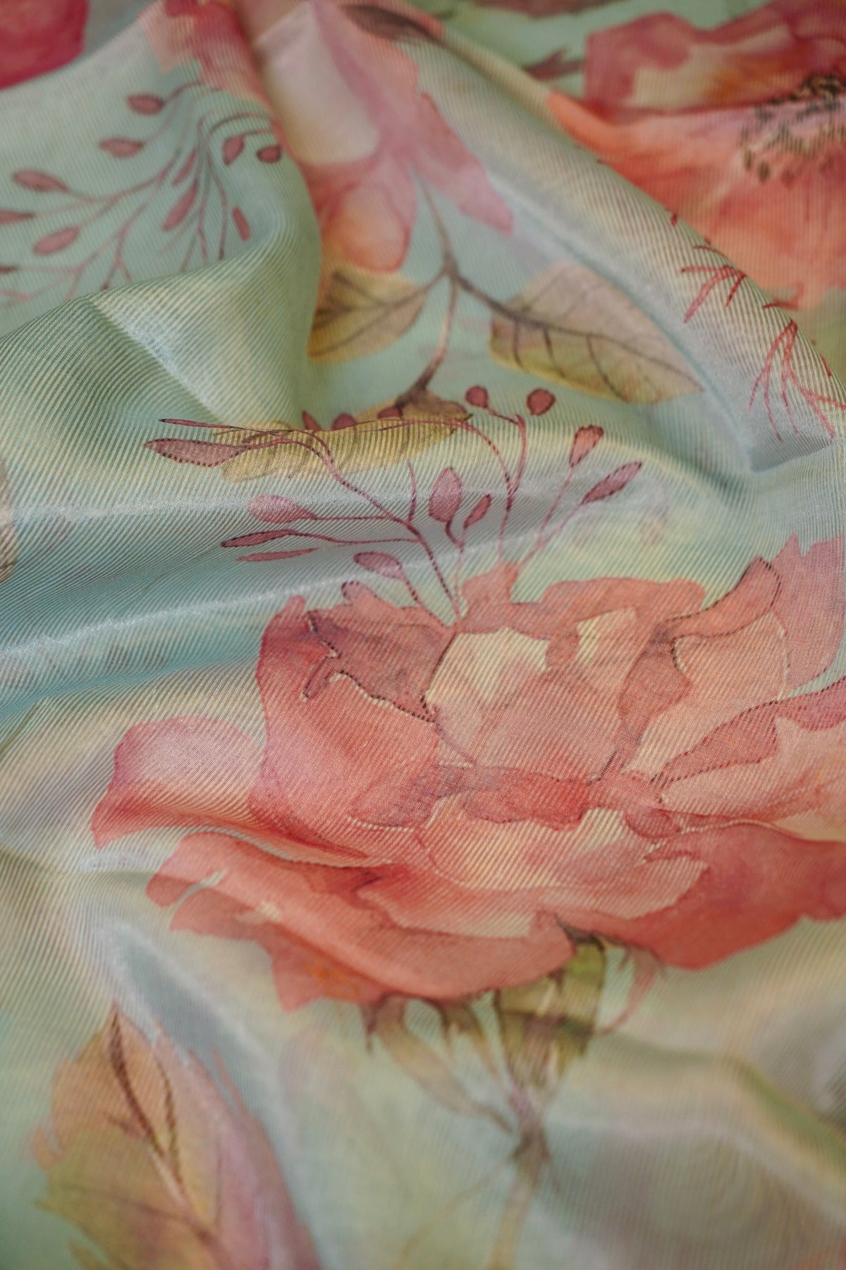 Sky Blue Kora Tissue Silk Dupatta