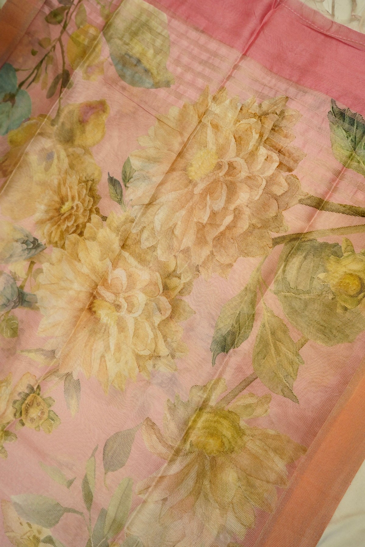 Light Pink Kora Tissue Silk Dupatta