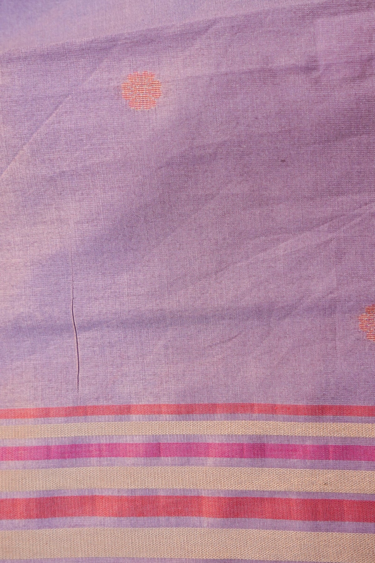 Lilac Banarasi Raw Tussar Silk Saree