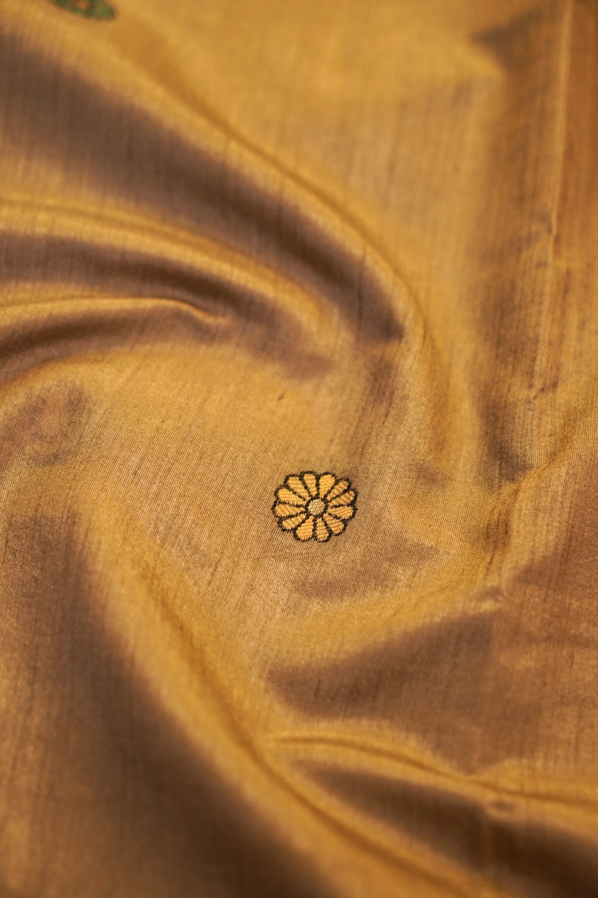 Gold Banarasi Soft Tussar Silk Saree