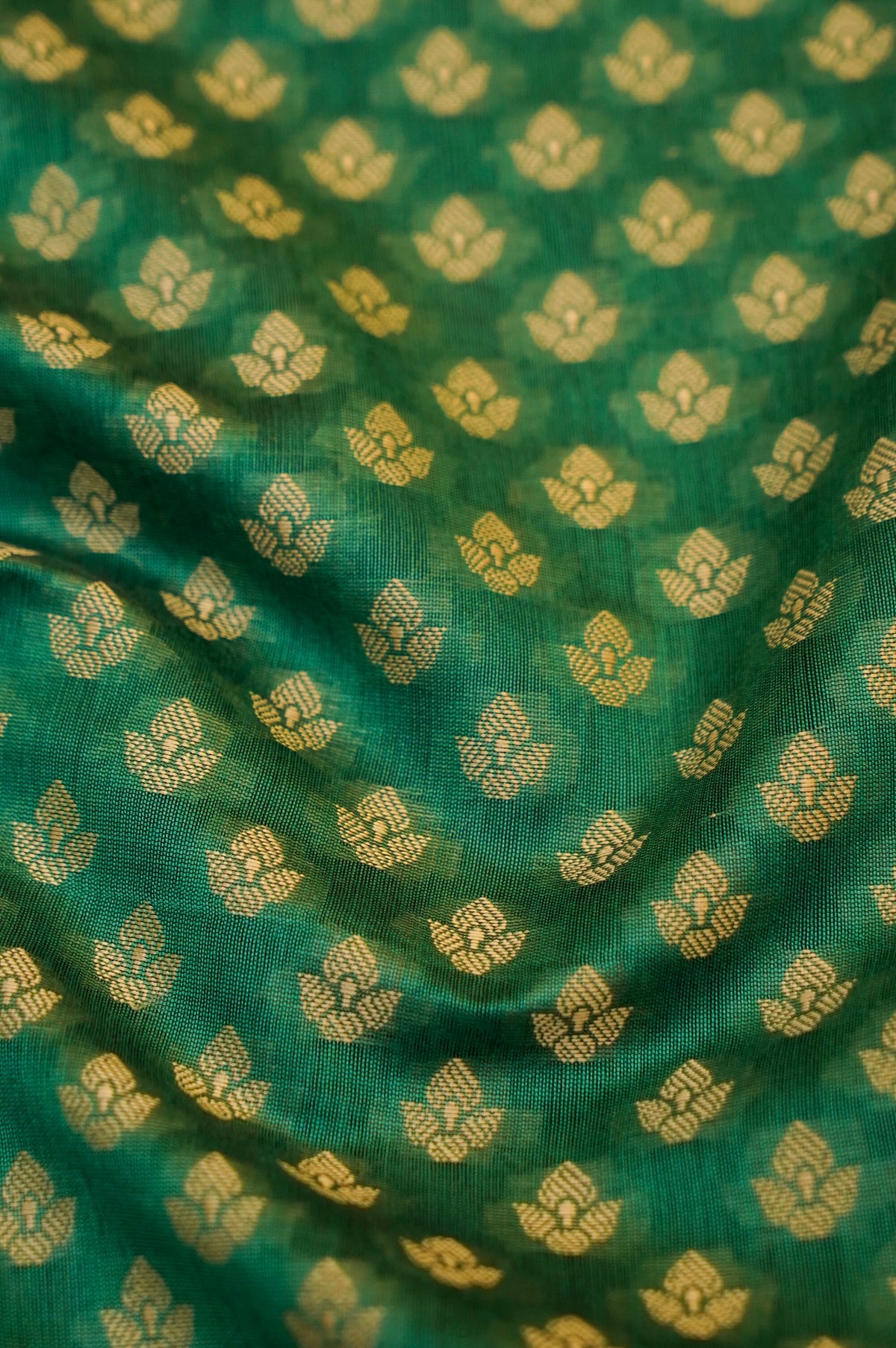 RAMA GREEN MERCERISE SILK TILFI SAREE