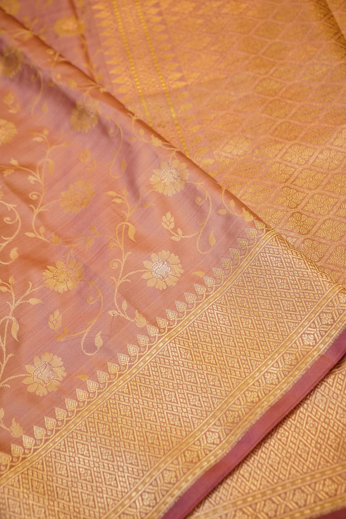 ONION PINK SELF MASHRU SILK SAREE