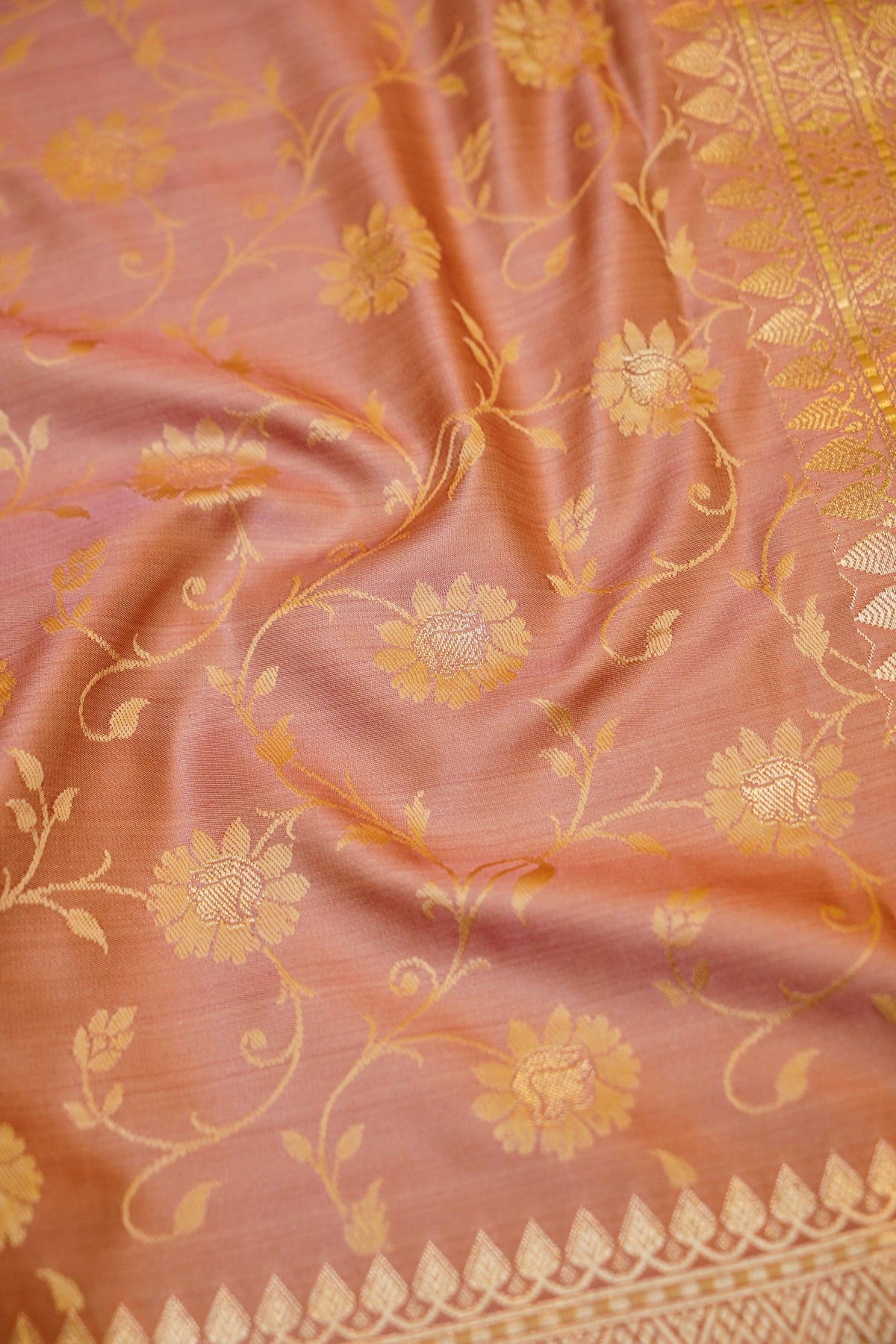 ONION PINK SELF MASHRU SILK SAREE