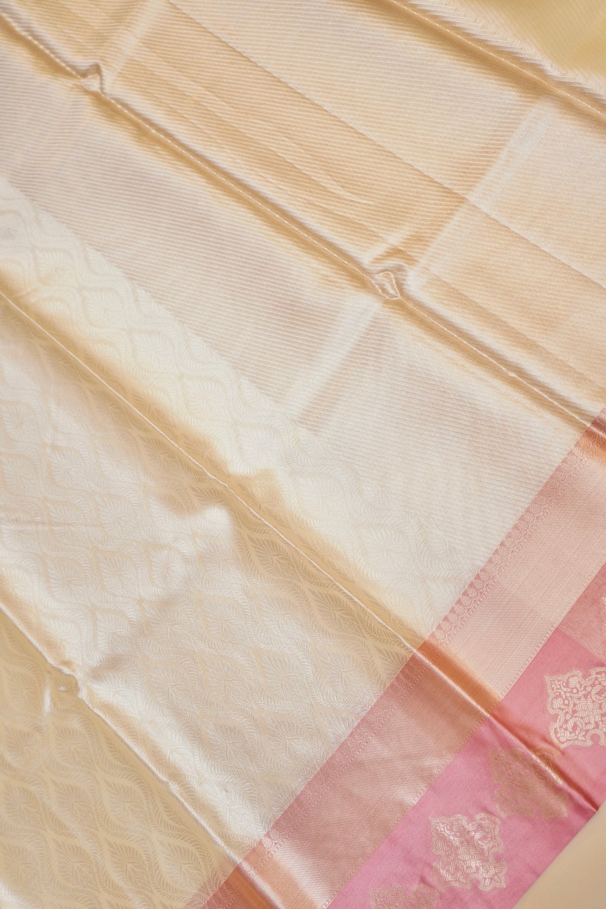 OFF WHITE TANCHUI KORA SILK SAREE