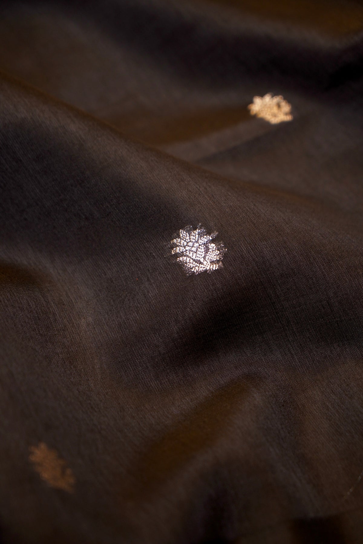 Classic Black Banarasi Mango Silk Saree