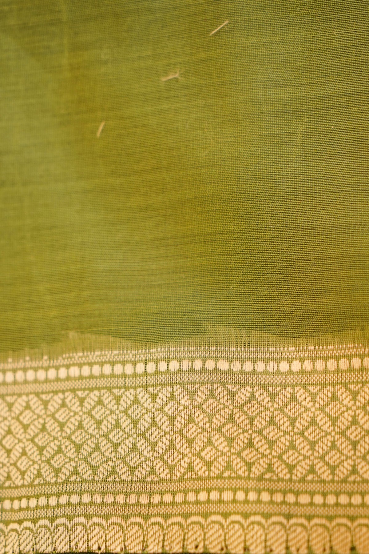 Mehndi Green Banarasi Tilfi Cotton Silk Saree