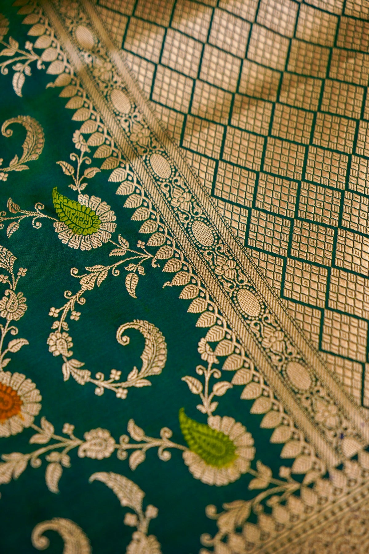Meenakari Banarasi Mashru Silk Dupatta
